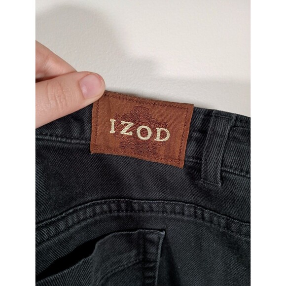 Izod Women's Just Right Bootcut Embroidered Black Pants Soft Denim Size 22W - Picture 4 of 8
